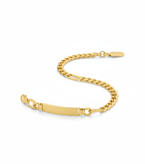 Pulsera de Identificación Fígaro Dorada