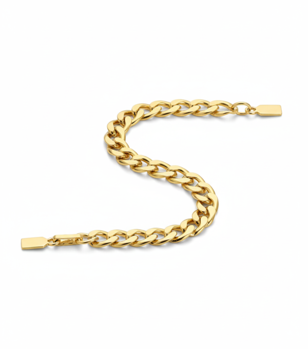 Pulsera Cadena Fígaro Dorada