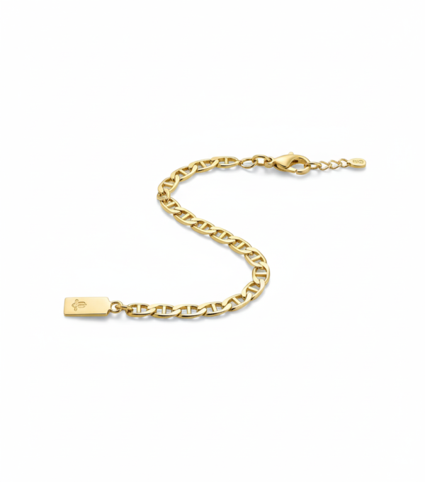 Pulsera Cadena Marinera Dorada