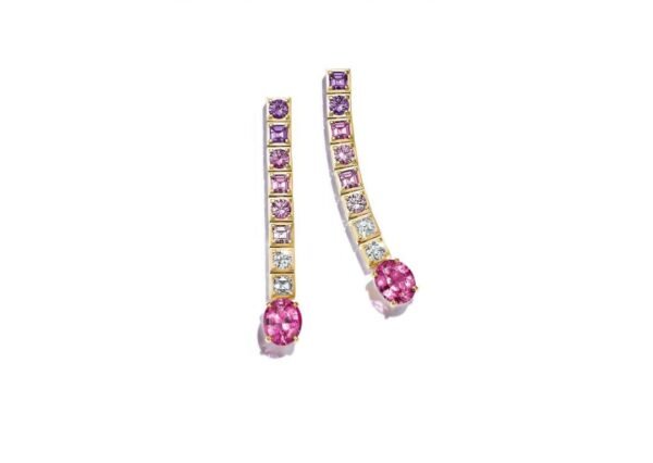 Aretes Cascada de Piedras Rosas