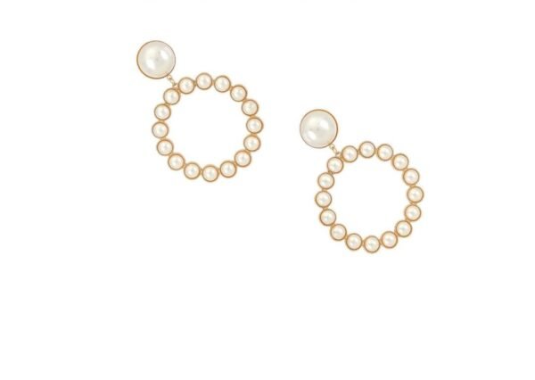 Aretes Círculo de Perlas