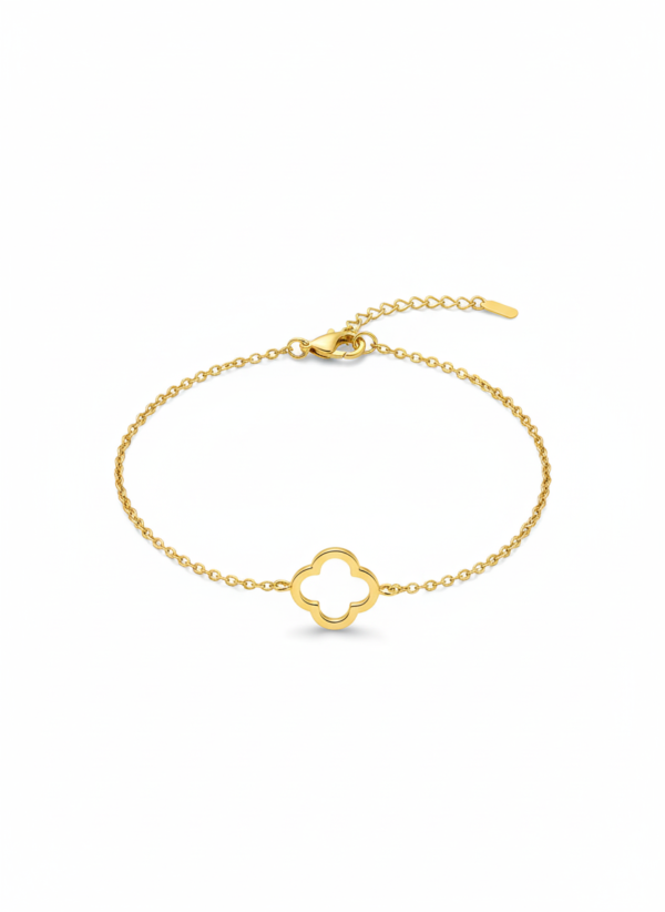 Pulsera Trébol de Oro Minimalista