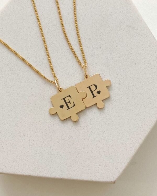 Collares de Rompecabezas con Iniciales - Imagen 2