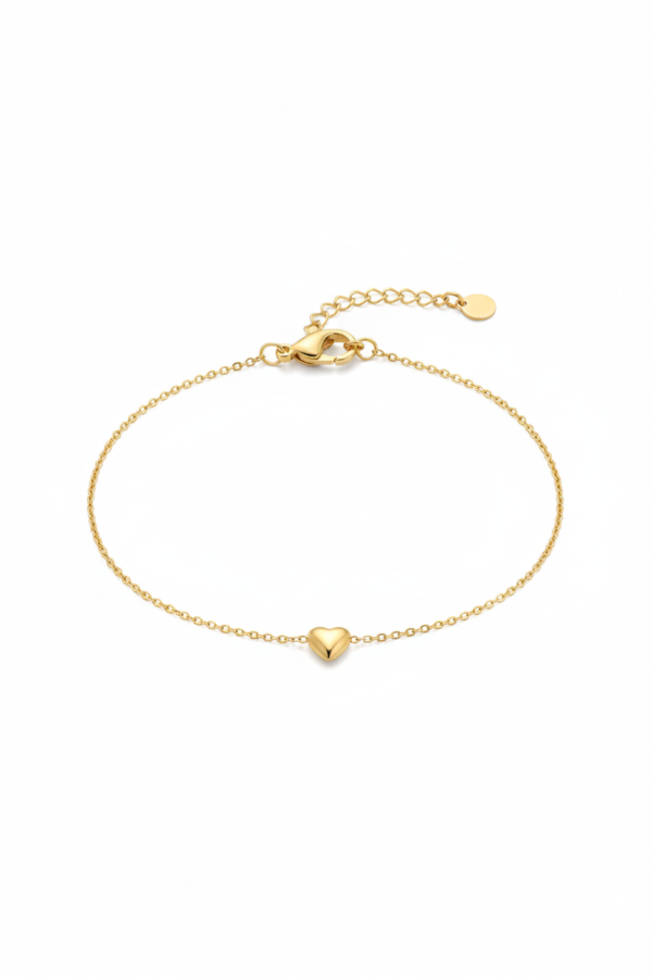 Pulsera Delicada de Corazón Flotante