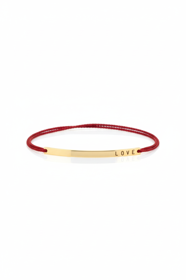 Pulsera de Cordón con Barra Grabada