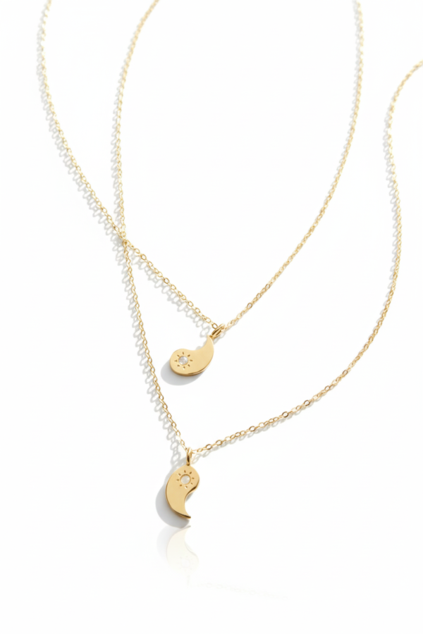 Collar de Yin Yang de Sol y Luna