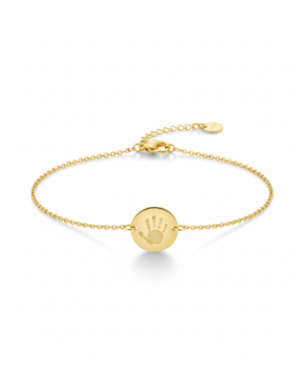 Pulsera con Grabado de Huella de Mano Personalizada