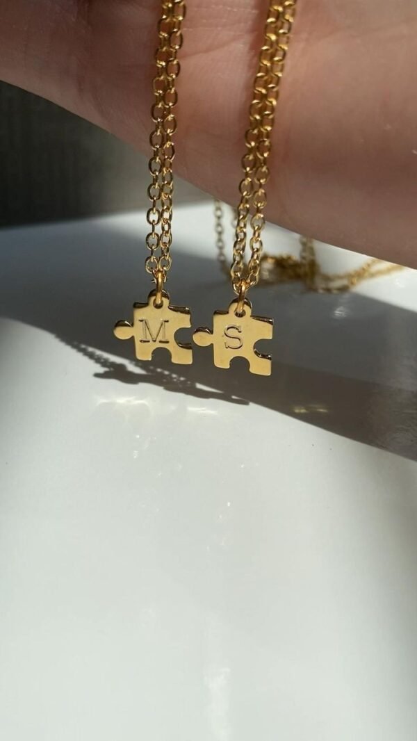 Collar de Rompecabezas con Iniciales - Imagen 2
