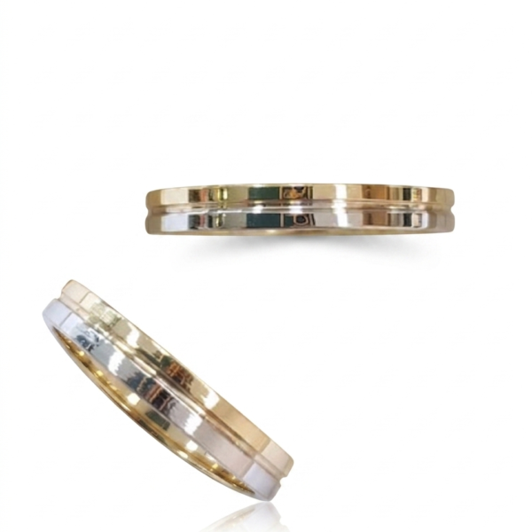 Argollas Dualidad Bicolor